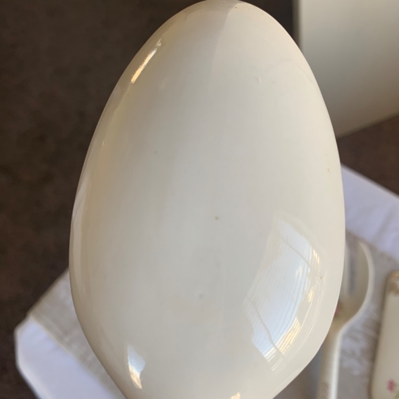 Ceramic Floral Serving Utensil Set- Shabby Chic Vintage Spoon, Fork, Pie Server - Picture 6 of 14